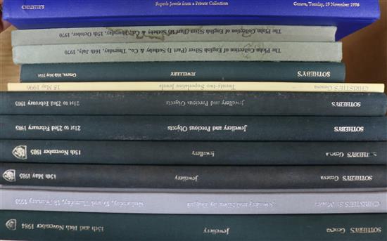 Eleven auction catalogues on Fine Jewels